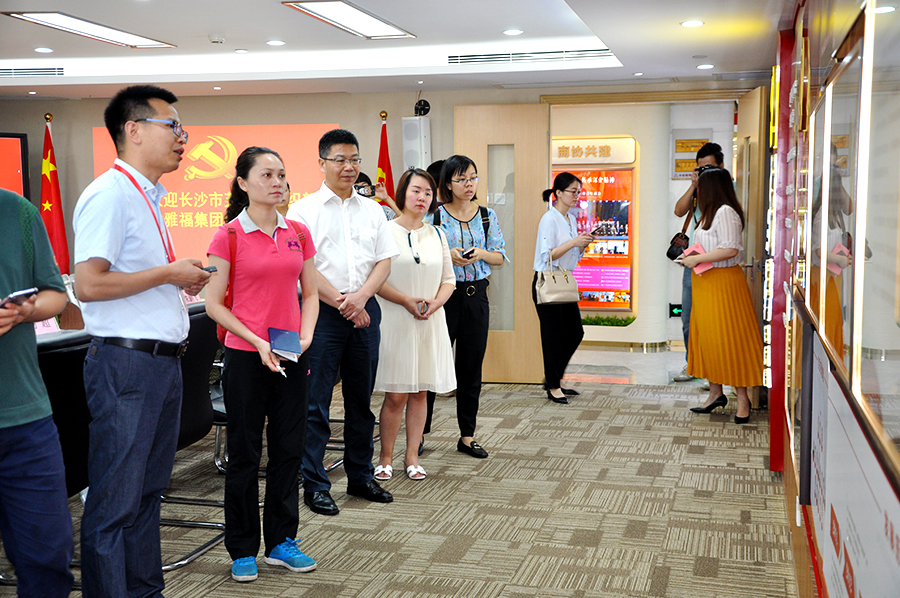 长沙市芙蓉区党政考察团莅临金雅福集团考察非公党建工作